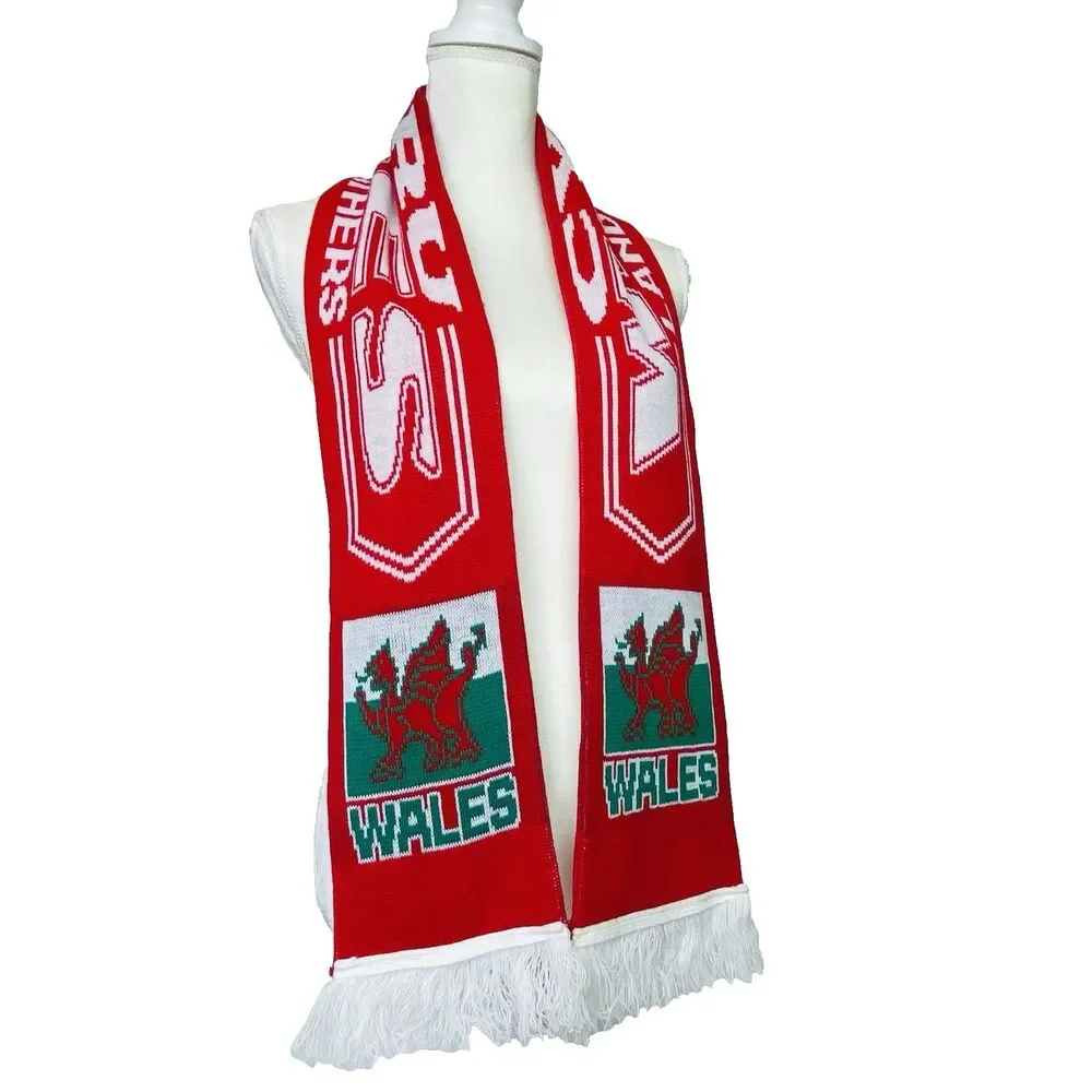 CYMRU Wales Flag Scarf Neck Wrap Red Dragon Land of My Fathers Accessory Rugby